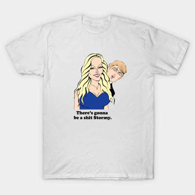 STORMY DANIELS AND DONALD TRUMP T-Shirt by cartoonistguy